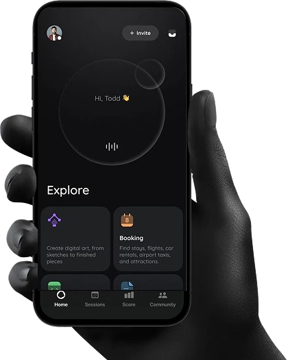 MVP development service - Mobile app interface showing product launch